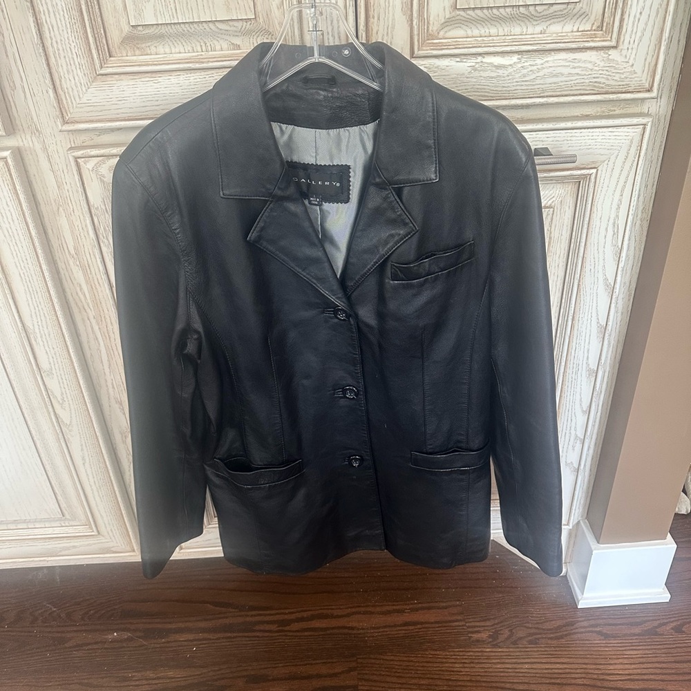 Gallery leather blazer